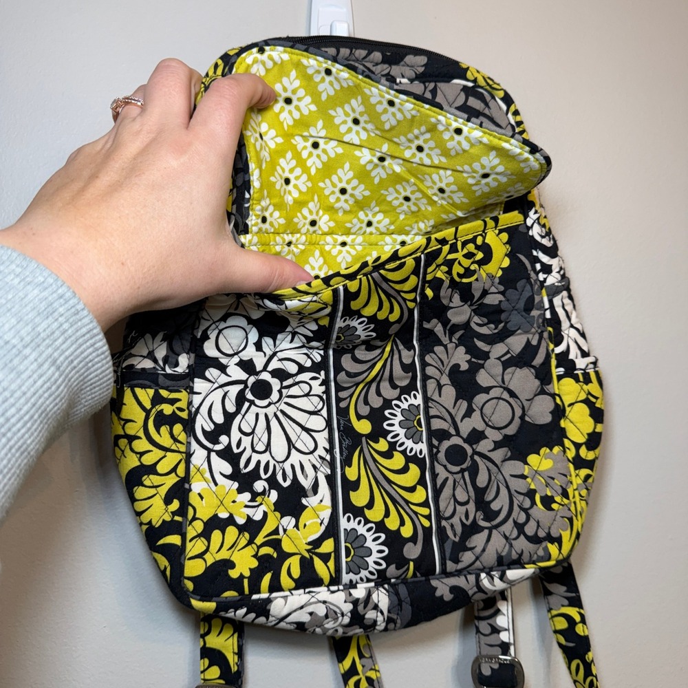 Vera Bradley Women's Quilted Baroque Floral Print Small Backpack - Picture 3 of 9